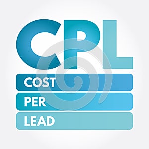 CPL - Cost Per Lead acronym