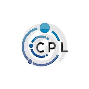 CPL letter logo design on white background. CPL creative initials letter logo concept. CPL letter design