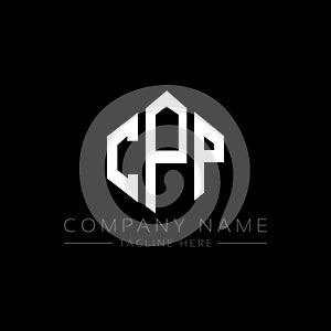 CPP letter logo design with polygon shape. CPP polygon and cube shape logo design. CPP hexagon vector logo template white and