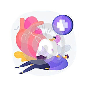 CPR abstract concept vector illustration.