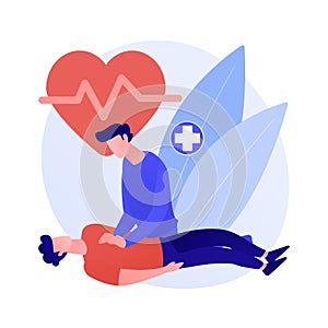 CPR abstract concept vector illustration.