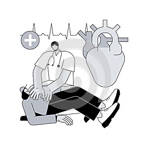 CPR abstract concept vector illustration.