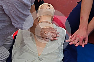 CPR being performed