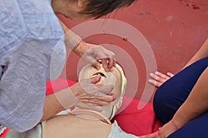 CPR being performed