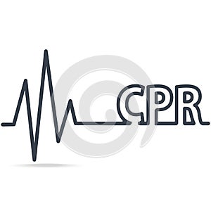 CPR, Cardiopulmonary resuscitation, simple line icon. Medical sign icon