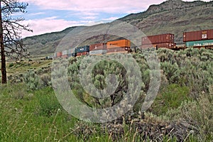 CPR Container Train, BC Canada