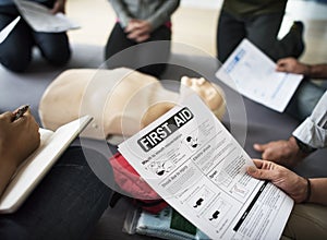 CPR First Aid Training Concept