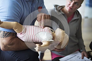 CPR First Aid Training Concept