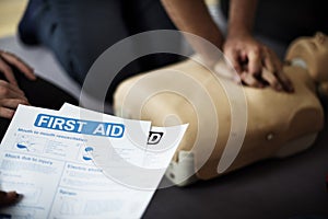 CPR First Aid Training Concept