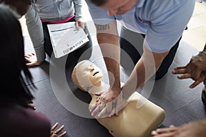 CPR First Aid Training Concept