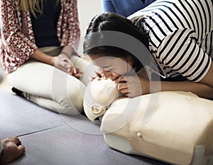 CPR First Aid Training Concept