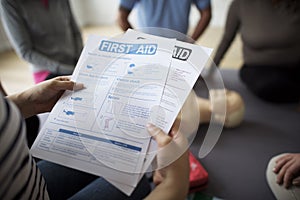 CPR First Aid Training Concept