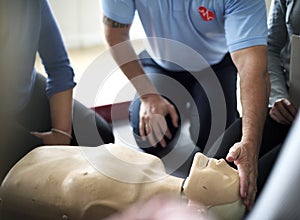 CPR First Aid Training Concept