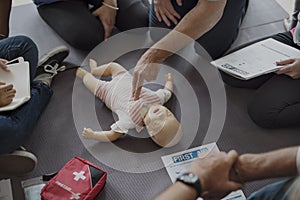 CPR First Aid Training Concept