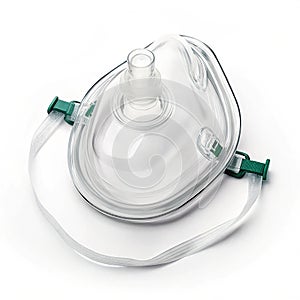 CPR mask on white background
