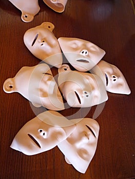 CPR: rubber face masks