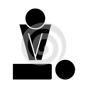 Cpr training icon, Vector illustration