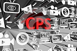 CPS concept blurred background 3d photo