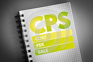 CPS - Cost Per Sale acronym photo