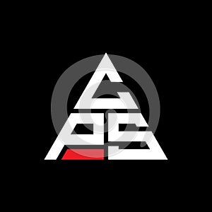 CPS triangle letter logo design with triangle shape. CPS triangle logo design monogram. CPS triangle vector logo template with red