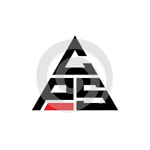 CPS triangle letter logo design with triangle shape. CPS triangle logo design monogram. CPS triangle vector logo template with red