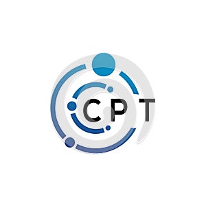 CPT letter logo design on white background. CPT creative initials letter logo concept. CPT letter design