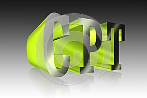 CPT lettering - 3D illustration