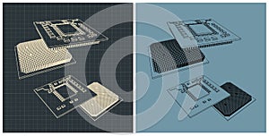 CPU blueprints and integrated electronics