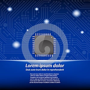 CPU central processing unit with circuit board