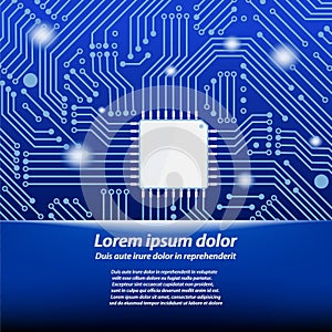 CPU central processing unit with circuit board