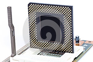 CPU Central processing unit microchip on socket