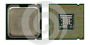 CPU Central Processing Unit top view microchip