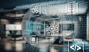 CPU central processor unit. Central Computer Processors CPU concept