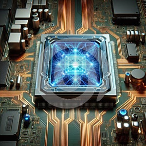 .CPU central processor unit isolated on white