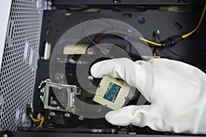 CPU chip onto a computer motherboard