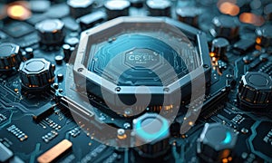 cpu chip on top computer processor