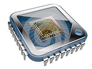 CPU Computer chip. photo