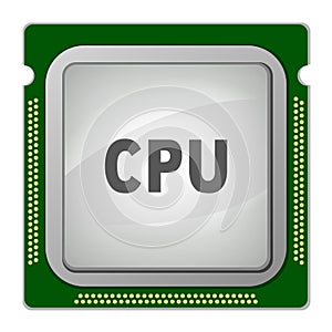 cpu or computer chip isolated