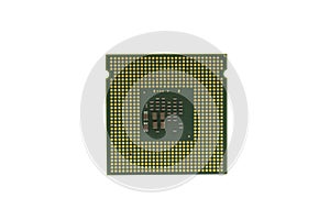 CPU computer isolated on the white background. CPU computer for a laptop. top view