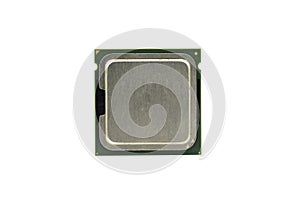 CPU computer isolated on the white background. CPU computer for a laptop. top view