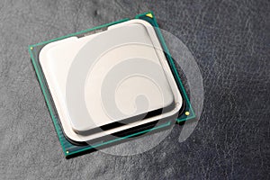 Cpu computer processor macro shot, shallow focus