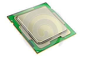 CPU, computer processor unit. 3D rendering