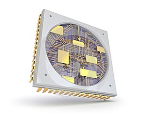 CPU Comuter chip, inside view