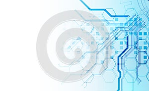 CPU concept. Circuit board. Technology abstract background. Vector.