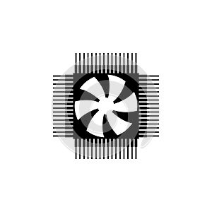 Cpu Cooler Flat Vector Icon
