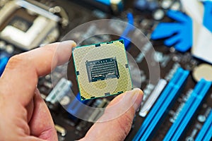 CPU in hand photo