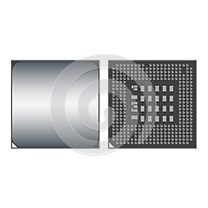 Cpu Icon Front and Back