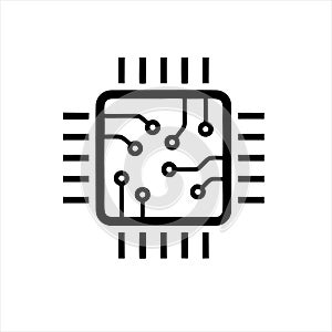 Cpu icon isolated on white background from technology of the future collection.