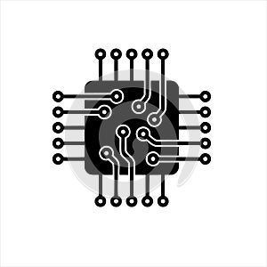 Cpu icon isolated on white background from technology of the future collection.