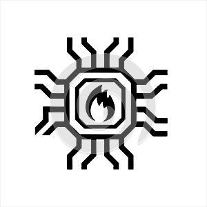 Cpu icon isolated on white background from technology of the future collection.